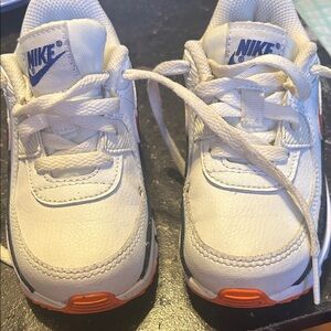 Nike Kids Sneakers in White with Orange Accents